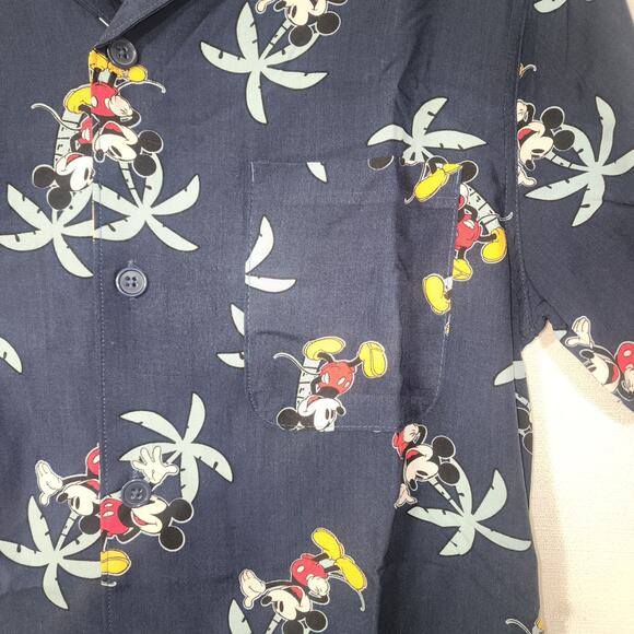 Mickey mouse tropical button down short sleeve shirt size Small - Picture 5 of 6